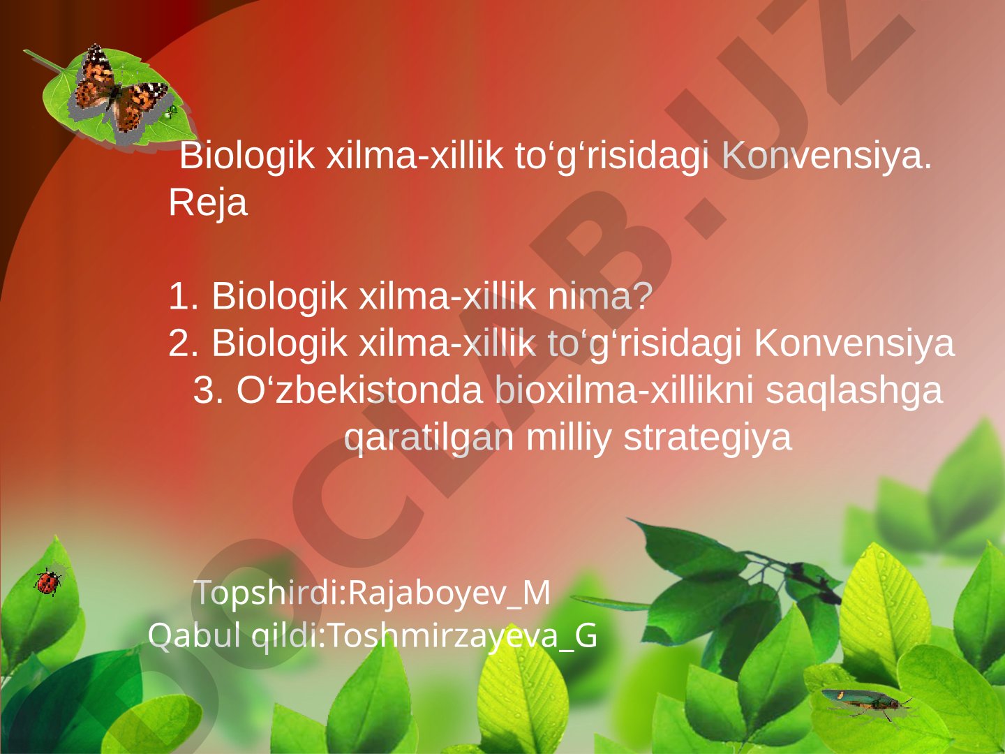 Biologik xilma-xillik to‘g‘risidagi Konvensiya