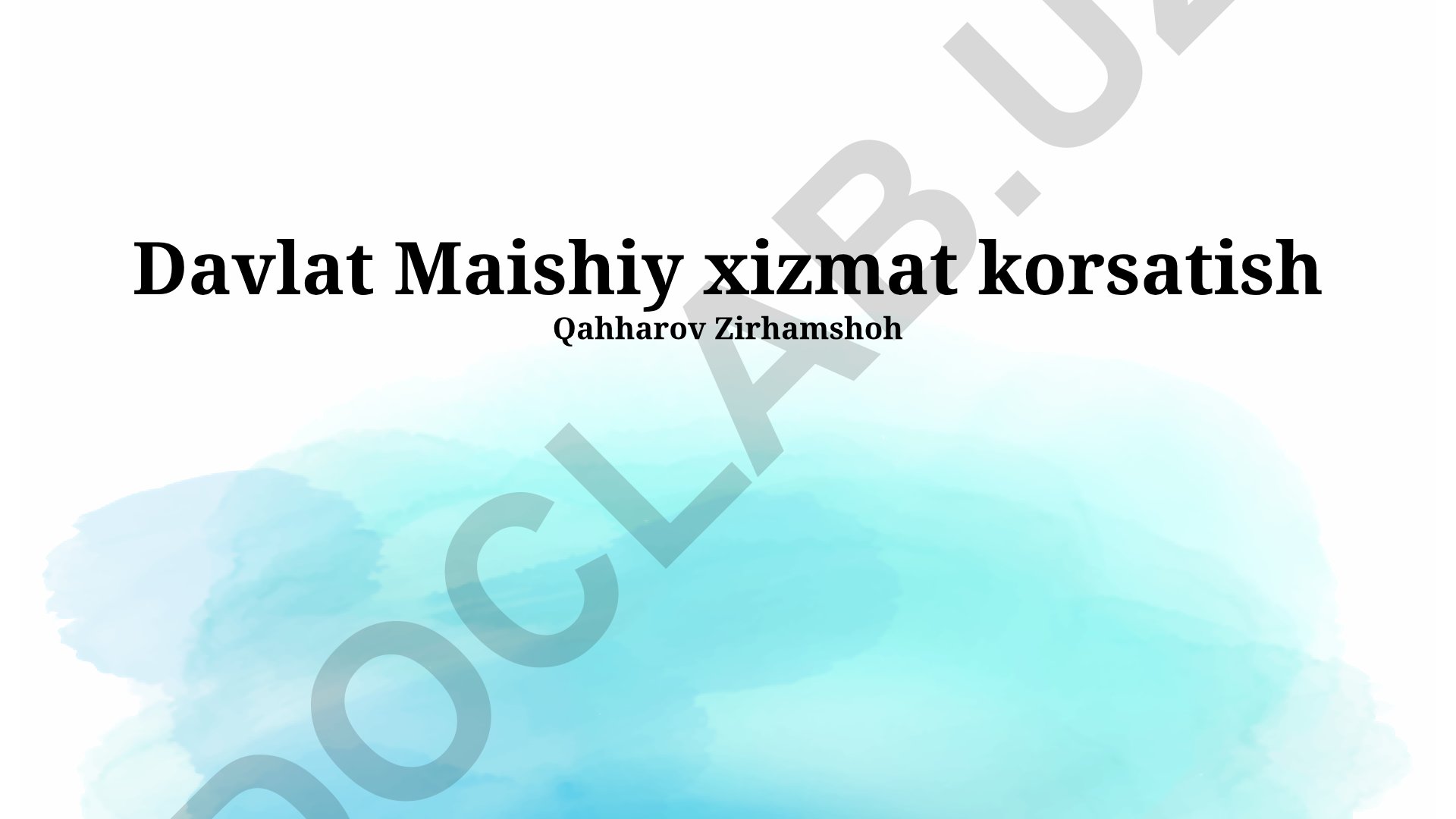 Davlat xizmatlari sifatini yaxshilash yo'llari va korruptsiyaga qarshi kurash