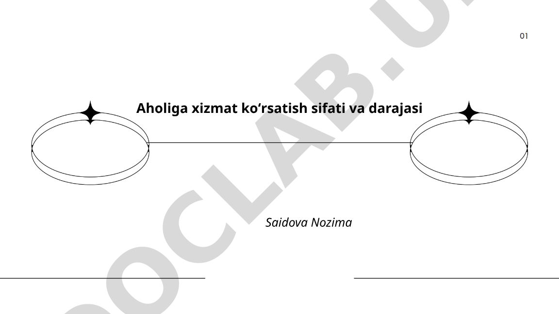 Aholiga xizmat koʻrsatish sifati va darajasi