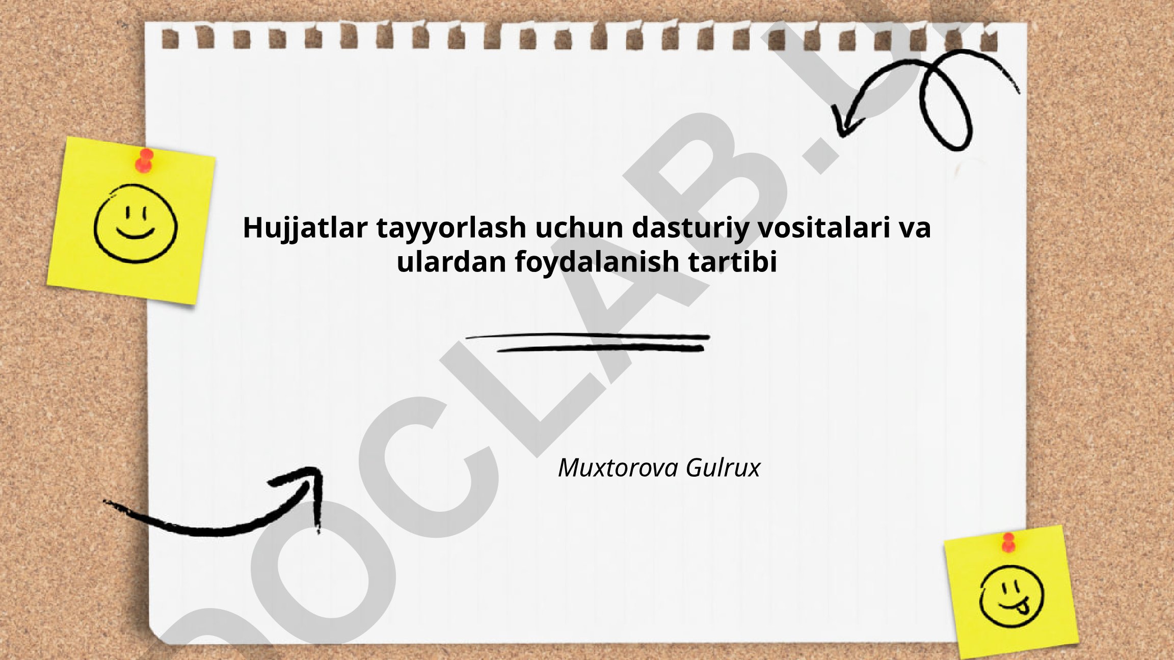 Hujjatlar tayyorlash dasturiy vositalari va ulardan foydalanish tartibi
