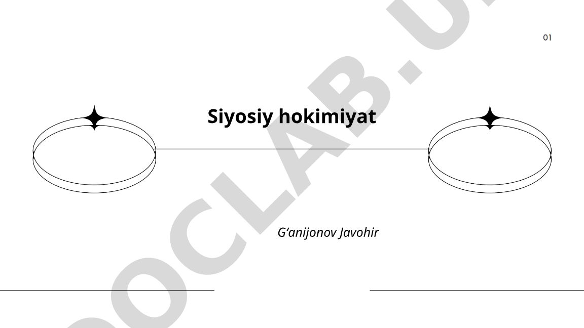 Siyosiy hokimiyatning mohiyati, manbalari va vakolatlar taqsimoti