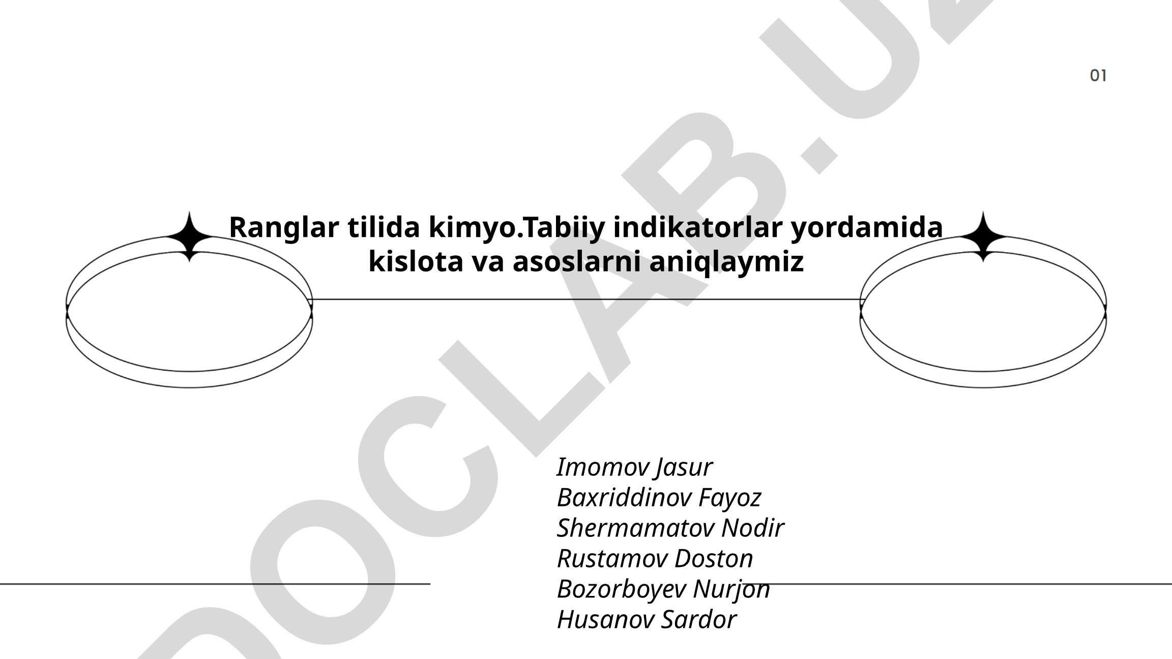 Tabiiy indikatorlar yordamida kislota va asoslarni aniqlash