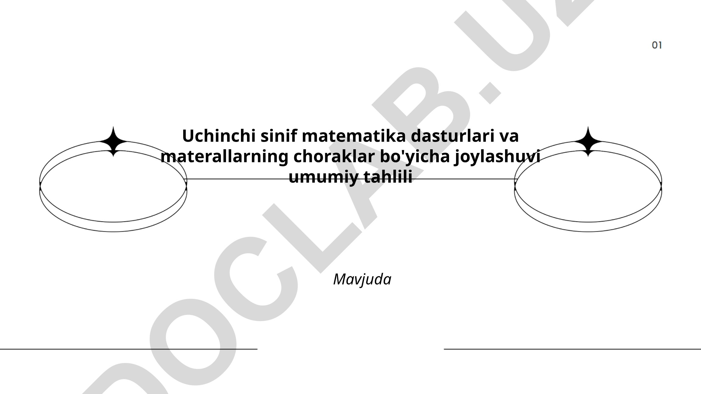 Uchinchi sinf matematika dasturlari va materallarning choraklar bo'yicha joylashuvi umumiy tahlili
