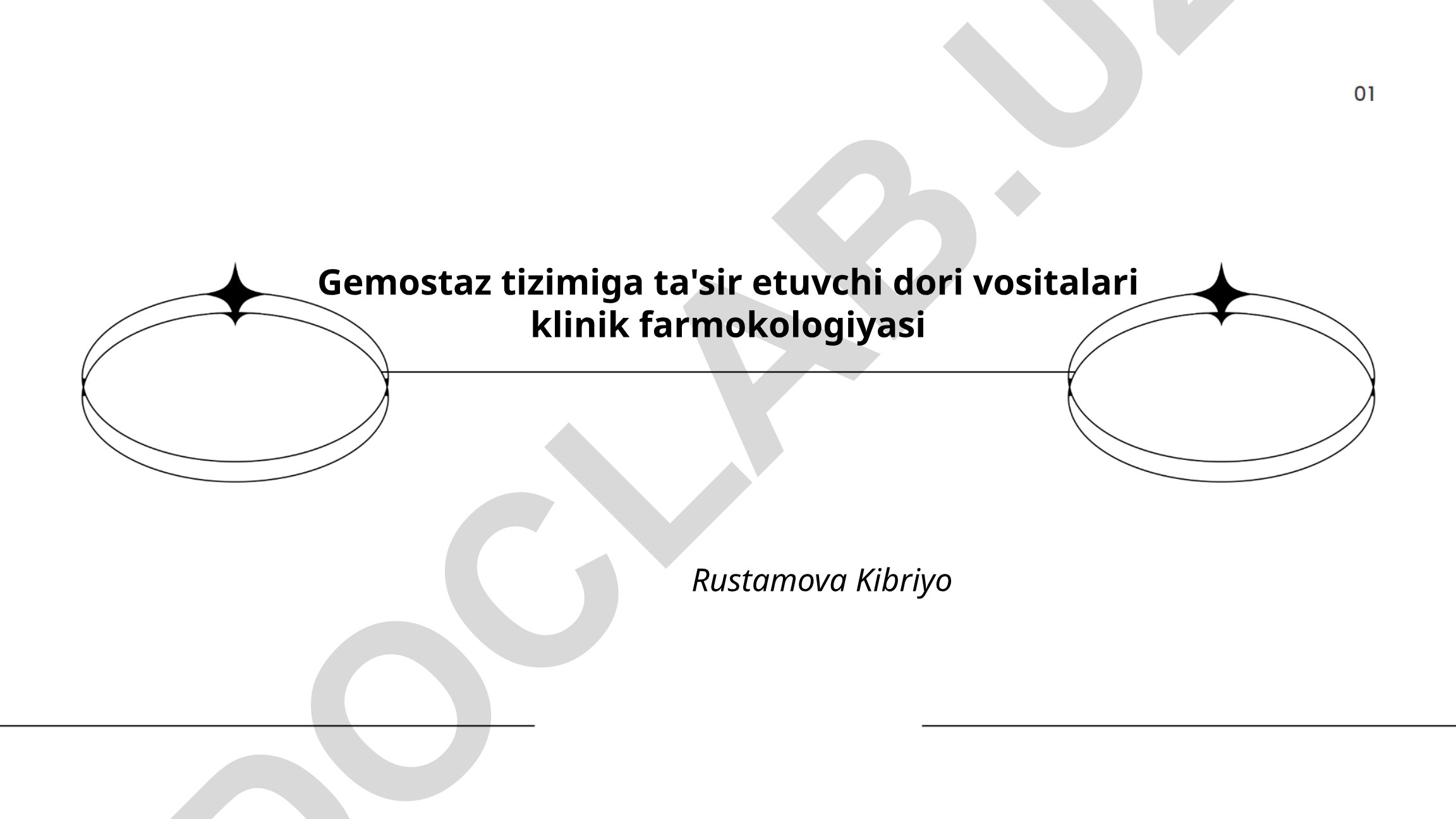 Gemostaz tizimiga ta'sir etuvchi dori vositalari klinik farmokologiyasi