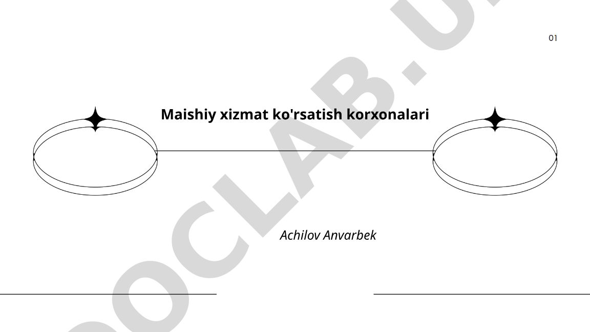 Maishiy xizmat ko'rsatish korxonalari