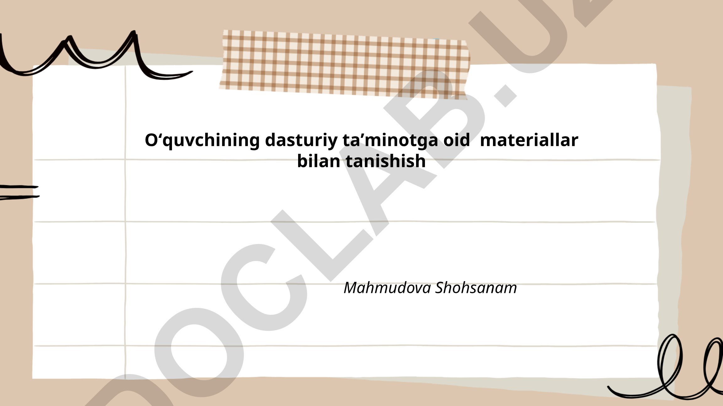 Dasturiy ta'minot va operatsion tizimlar