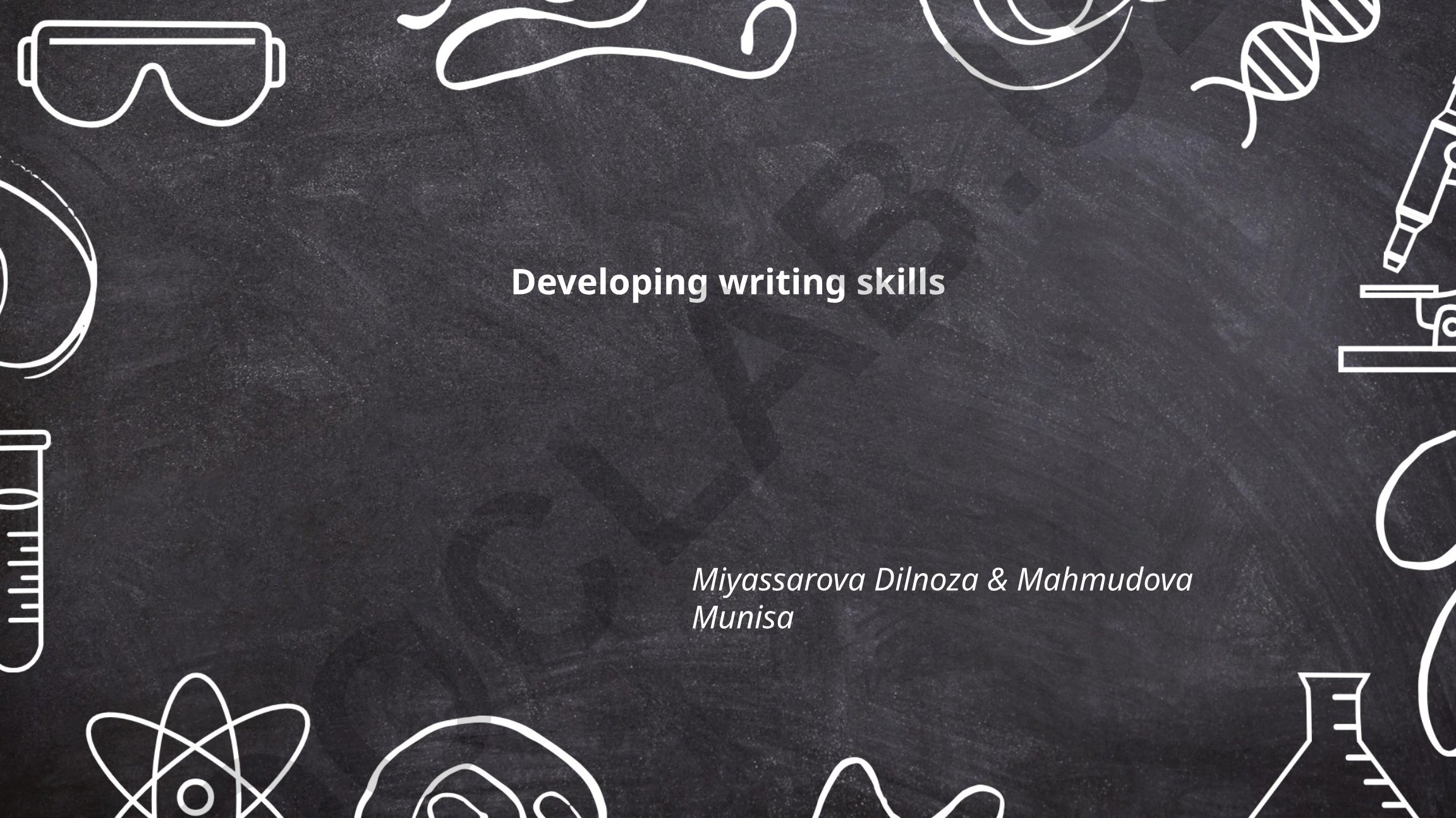 Developing writing skills