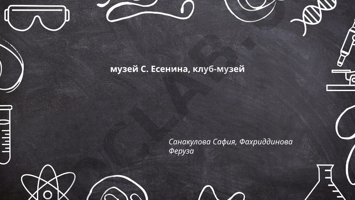 Музей С. Есенина и клуб-музей Санакулова Сафия