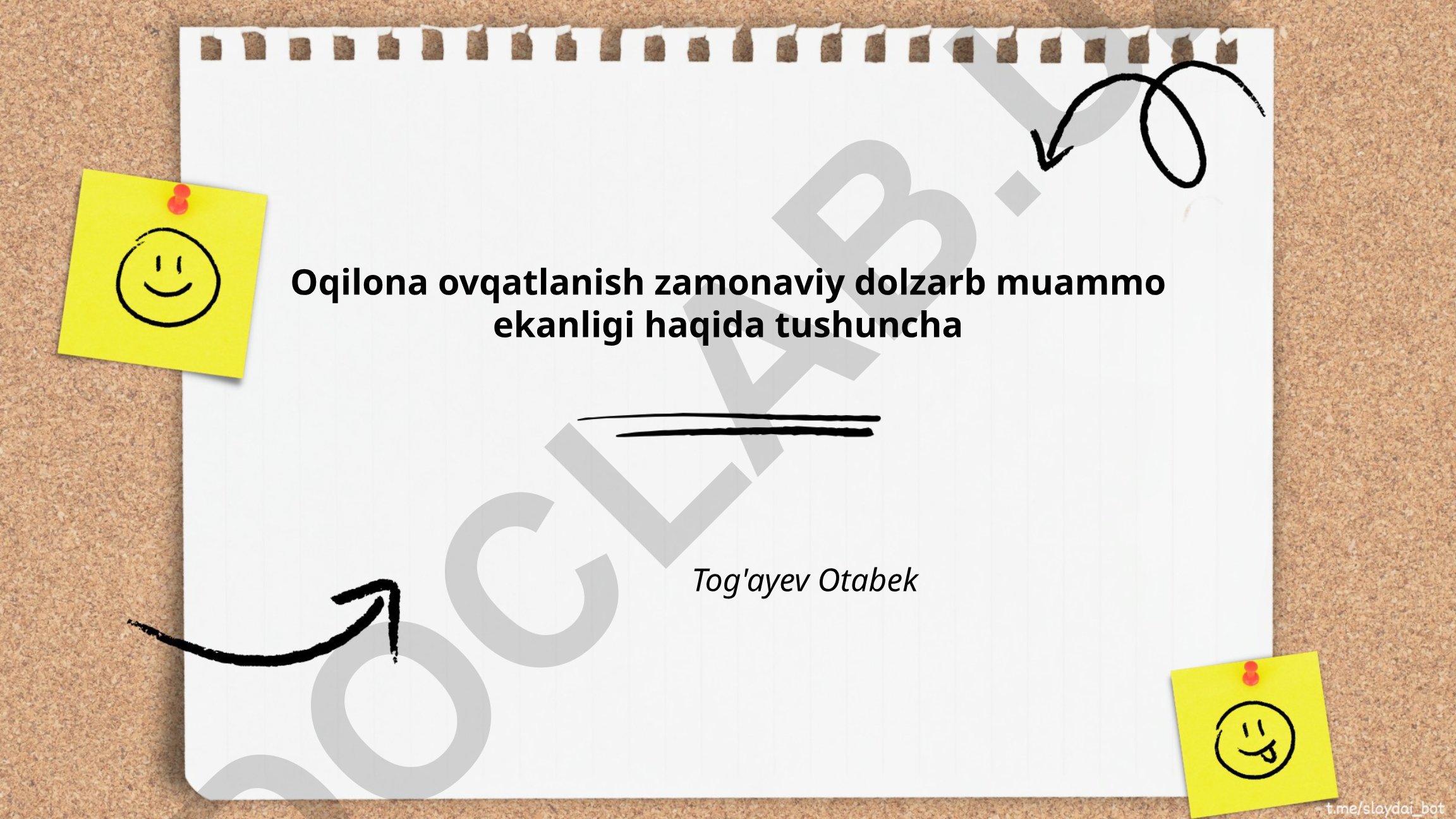 Oqilona ovqatlanish va inson salomatligi