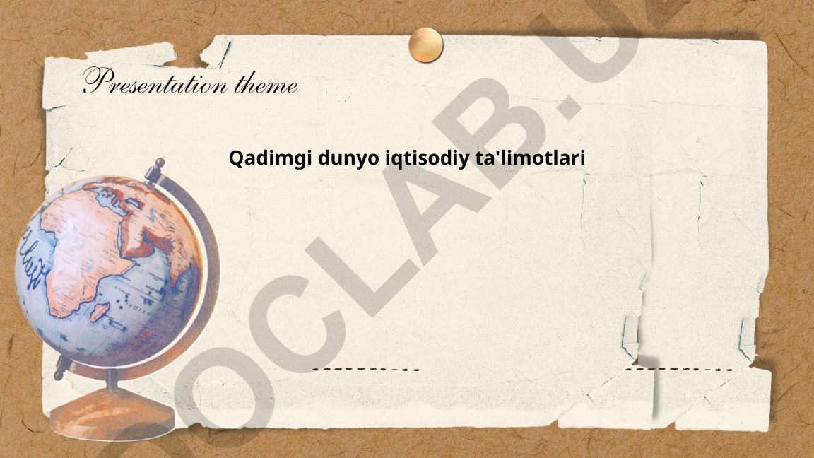 Qadimgi dunyo iqtisodiy ta'limotlari