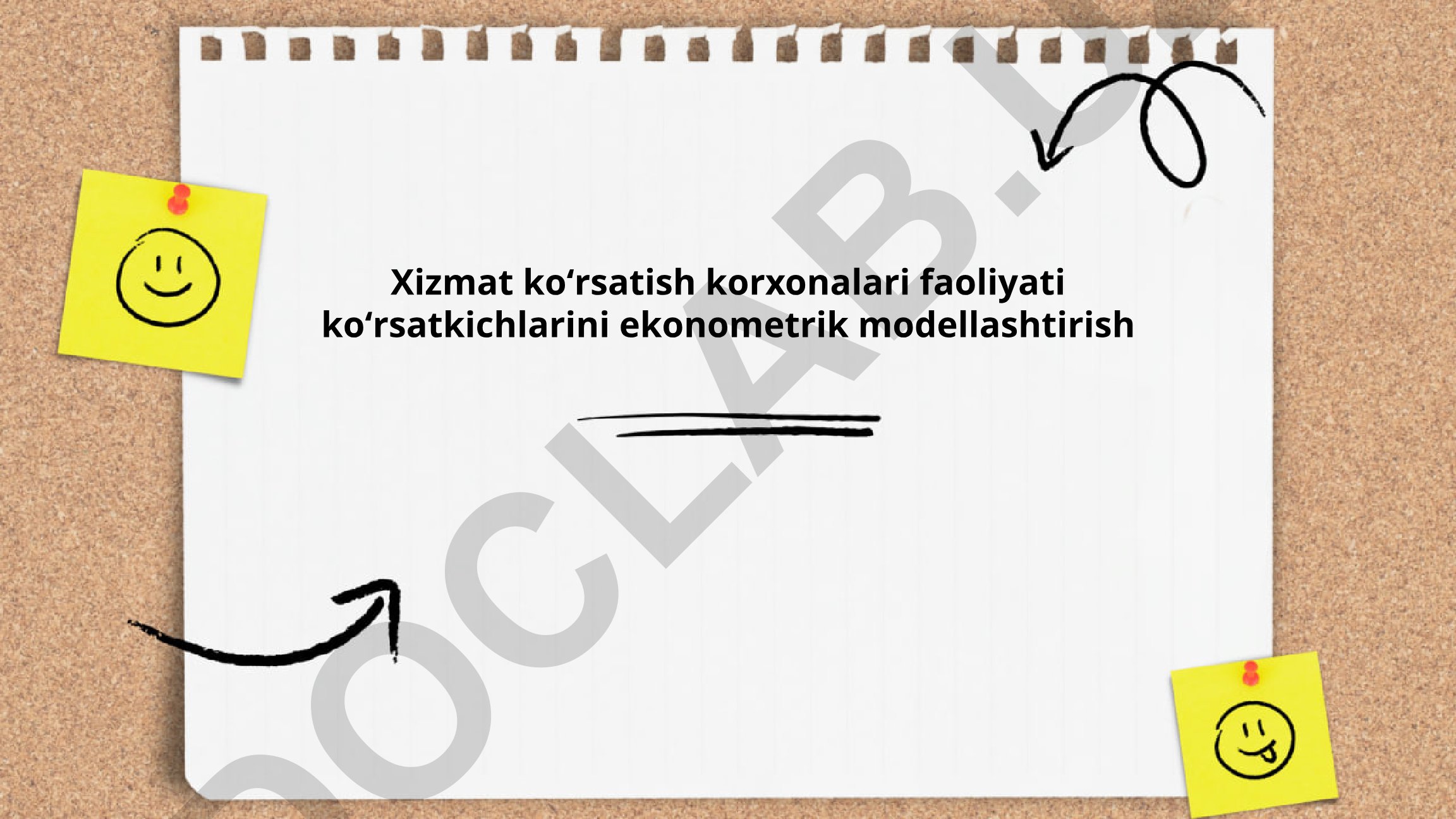 Xizmat koʻrsatish korxonalari faoliyati koʻrsatkichlarini ekonometrik modellashtirish