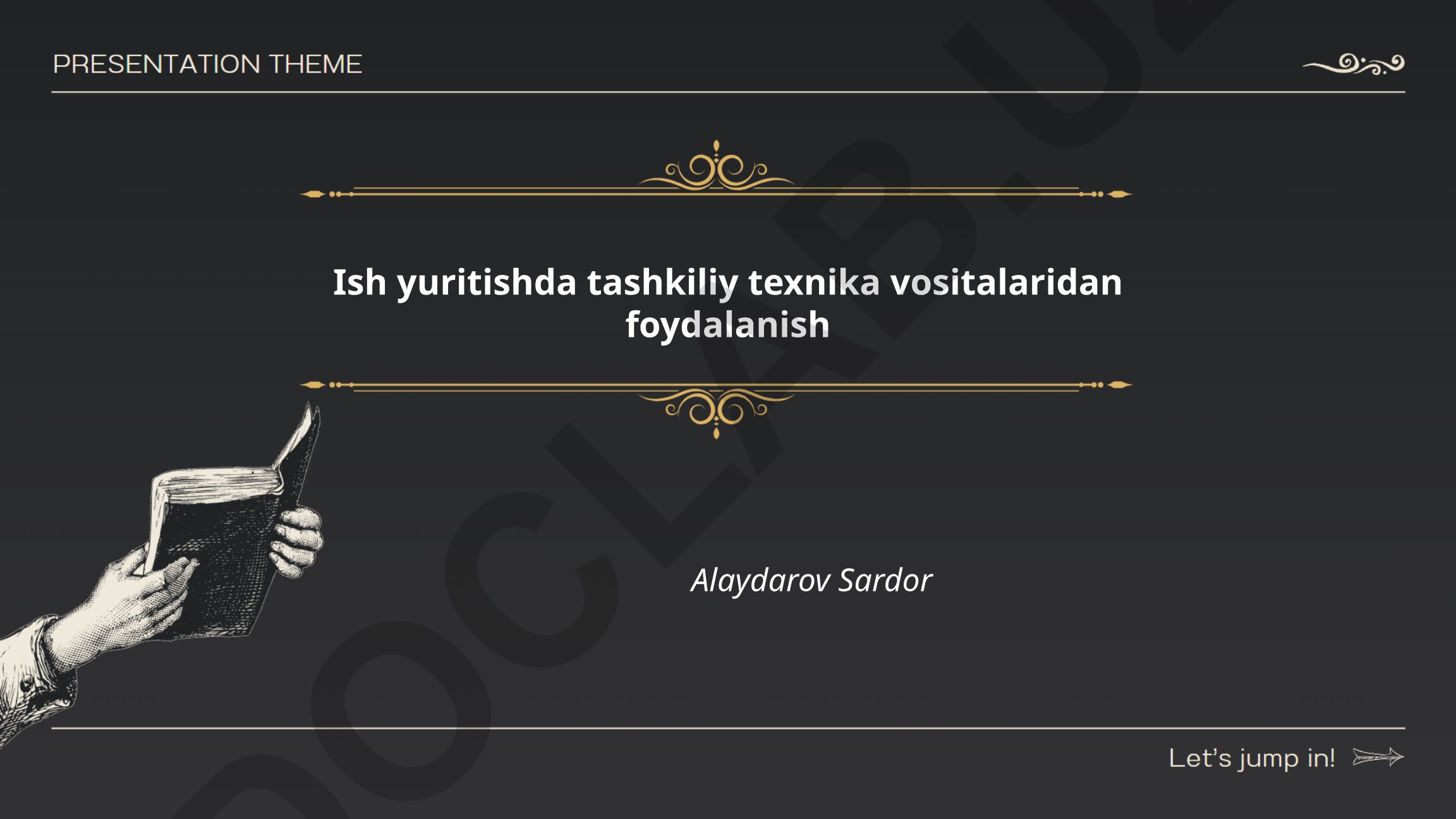 Ish yuritishda tashkiliy texnika vositalaridan foydalanish