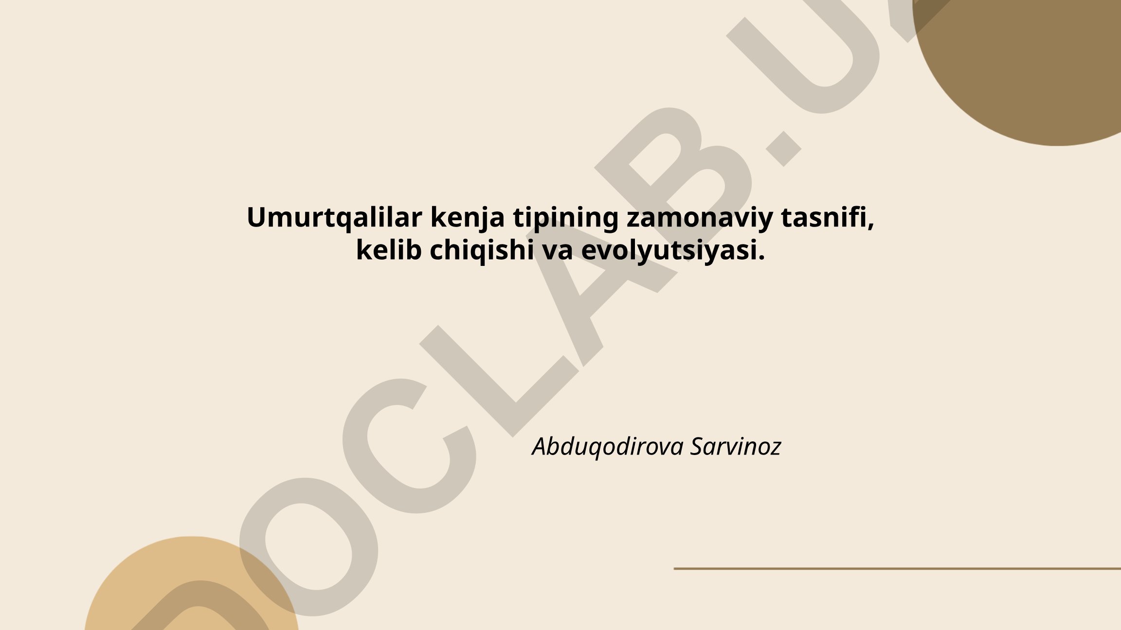 Umurtqalilar kenja tipining zamonaviy tasnifi, kelib chiqishi va evolyutsiyasi