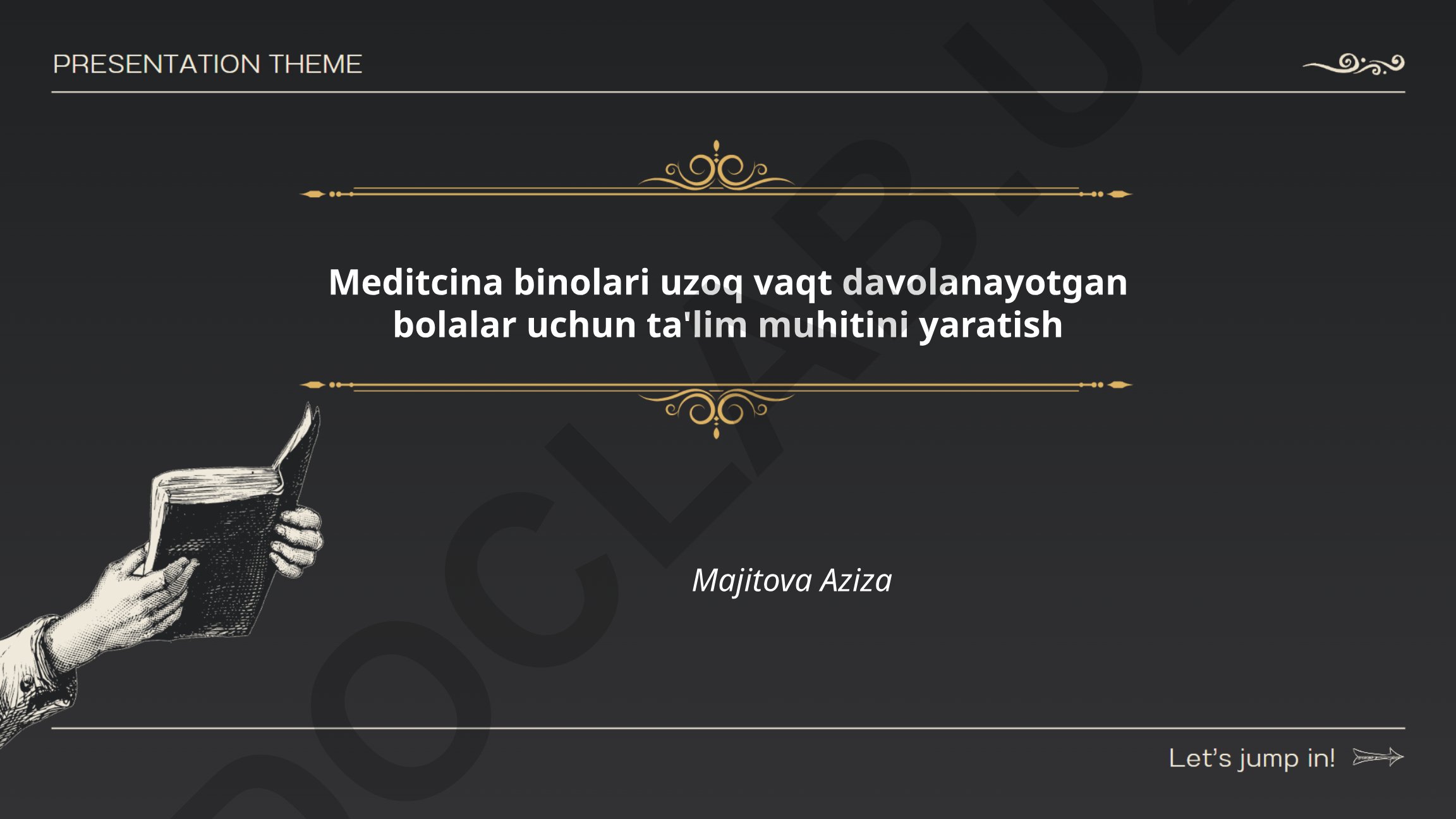 Meditsina binolarida uzoq vaqt davolanayotgan bolalar uchun ta'lim muhitini yaratish