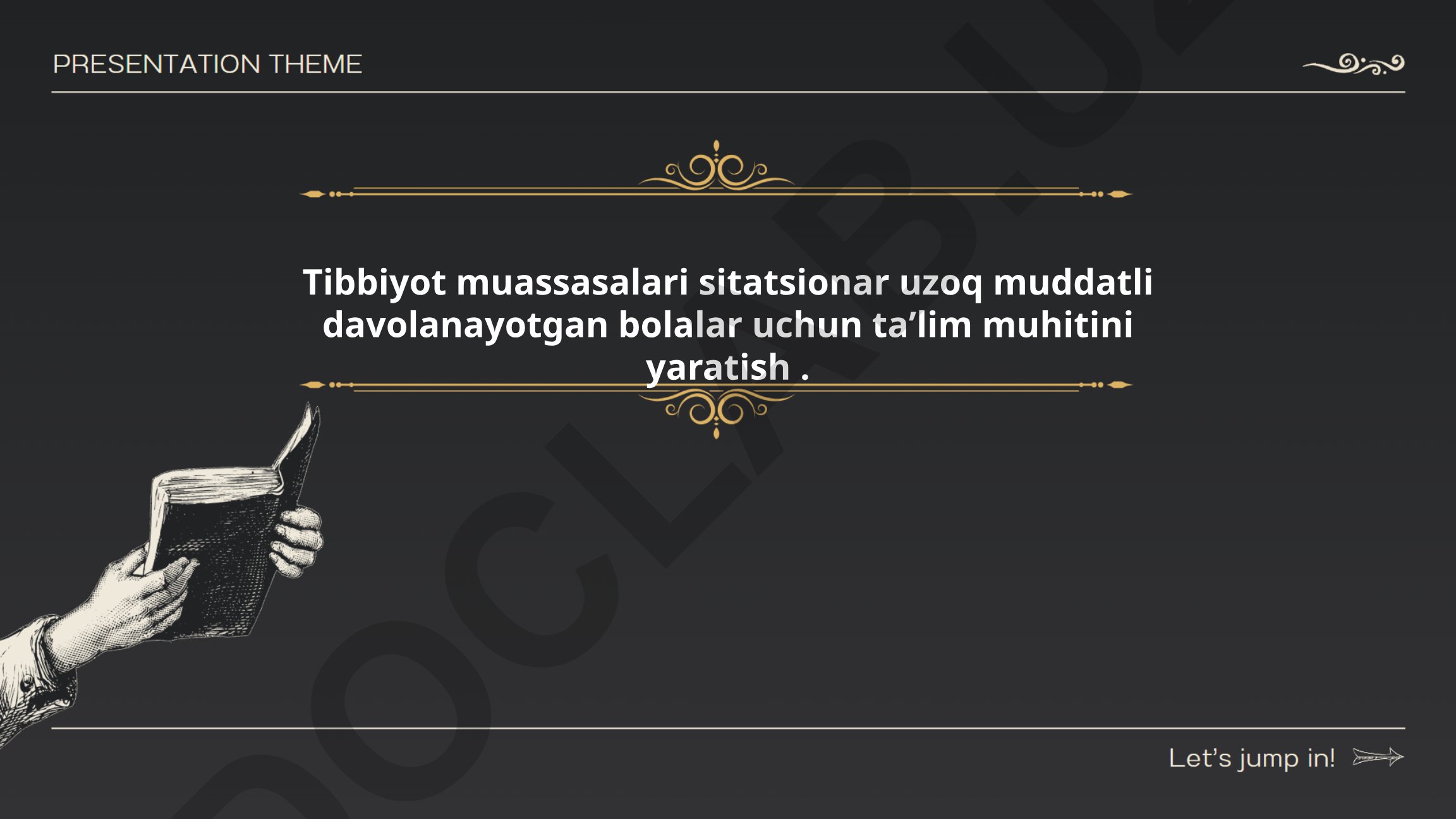 Tibbiyot muassasalarida uzoq muddatli davolanayotgan bolalar uchun ta'lim muhiti