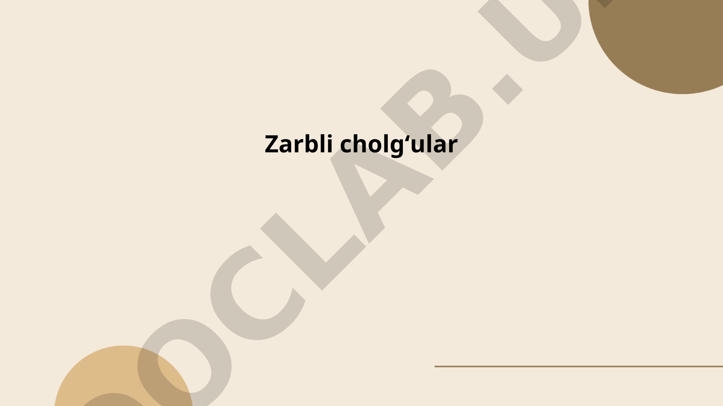 Zarbli cholgʻu asboblari tarixi va turlari