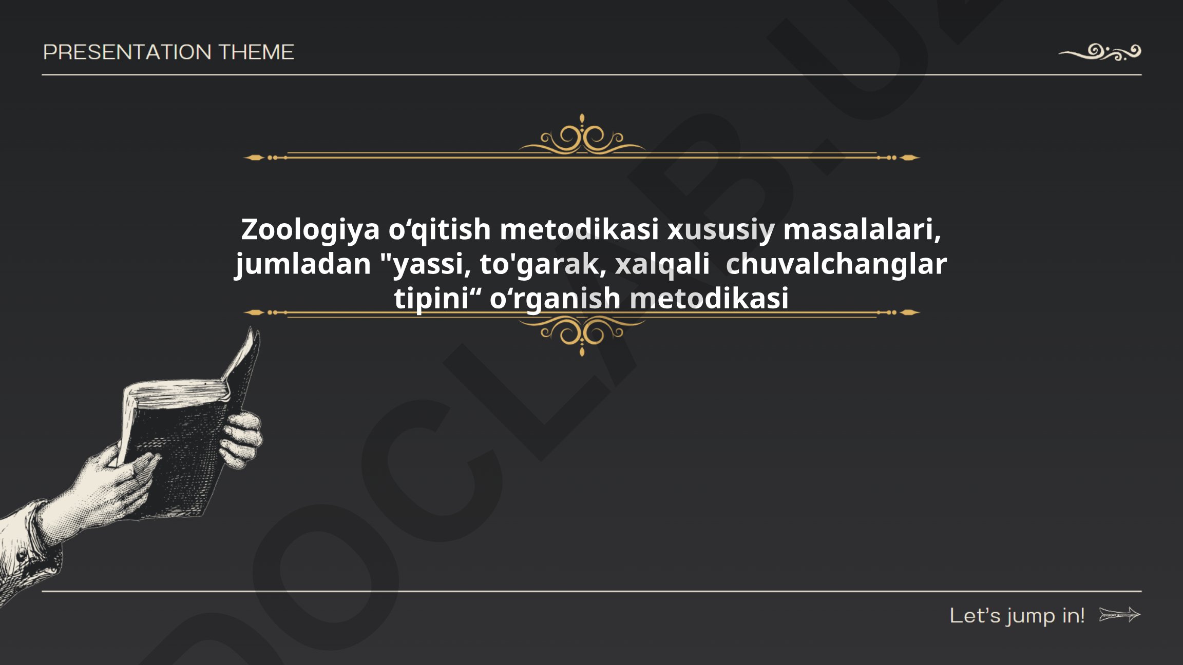 Zoologiya o‘qitish metodikasi xususiy masalalari