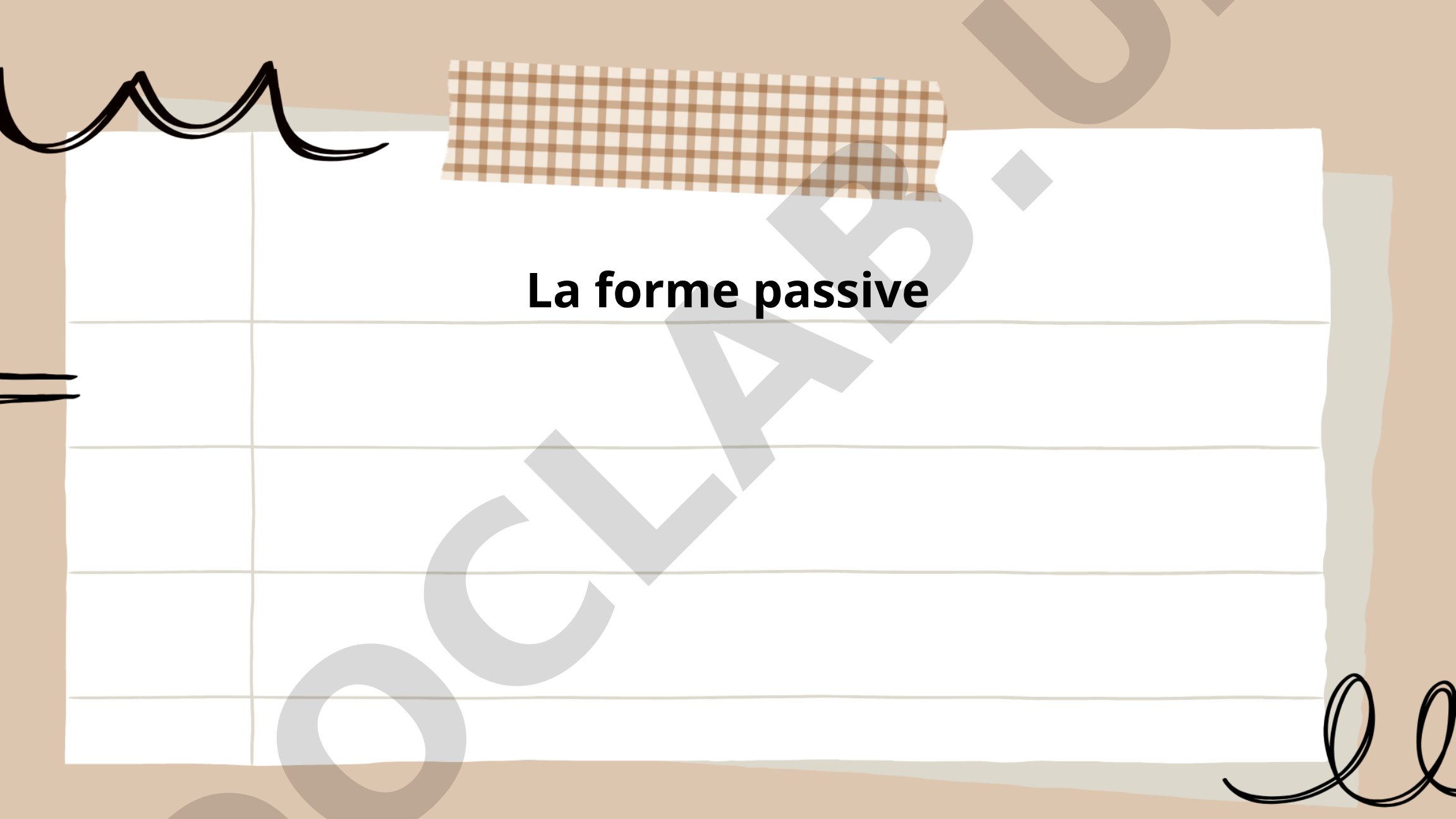 Fransuz tilida passiv shakl va uning qo'llanilishi