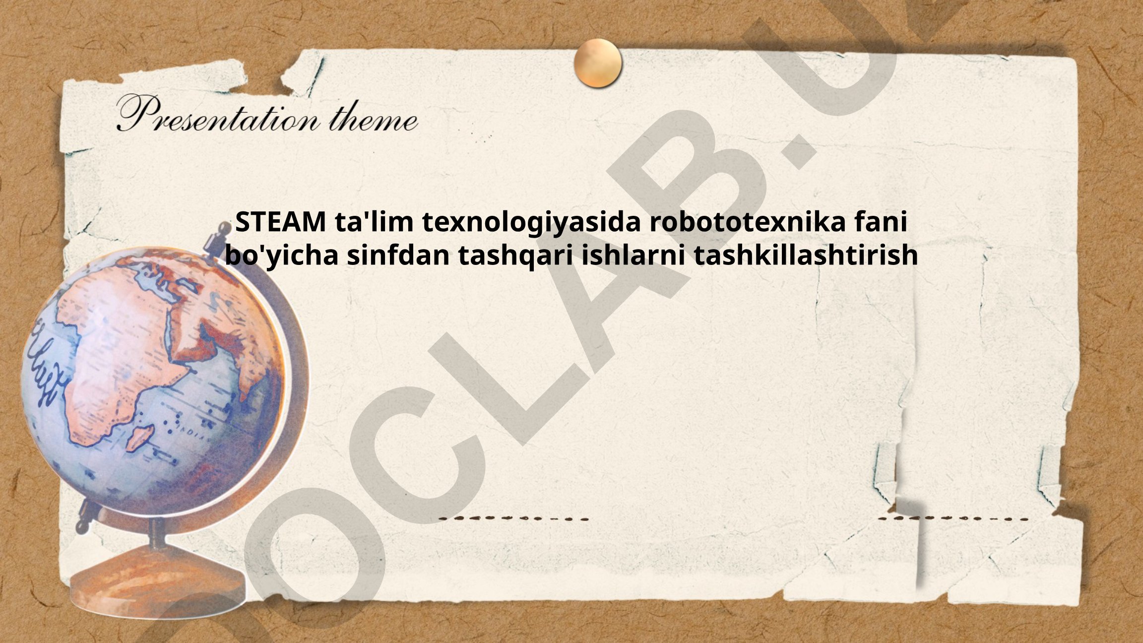 STEAM ta'lim texnologiyasida robototexnika fani bo'yicha sinfdan tashqari ishlarni tashkillashtirish