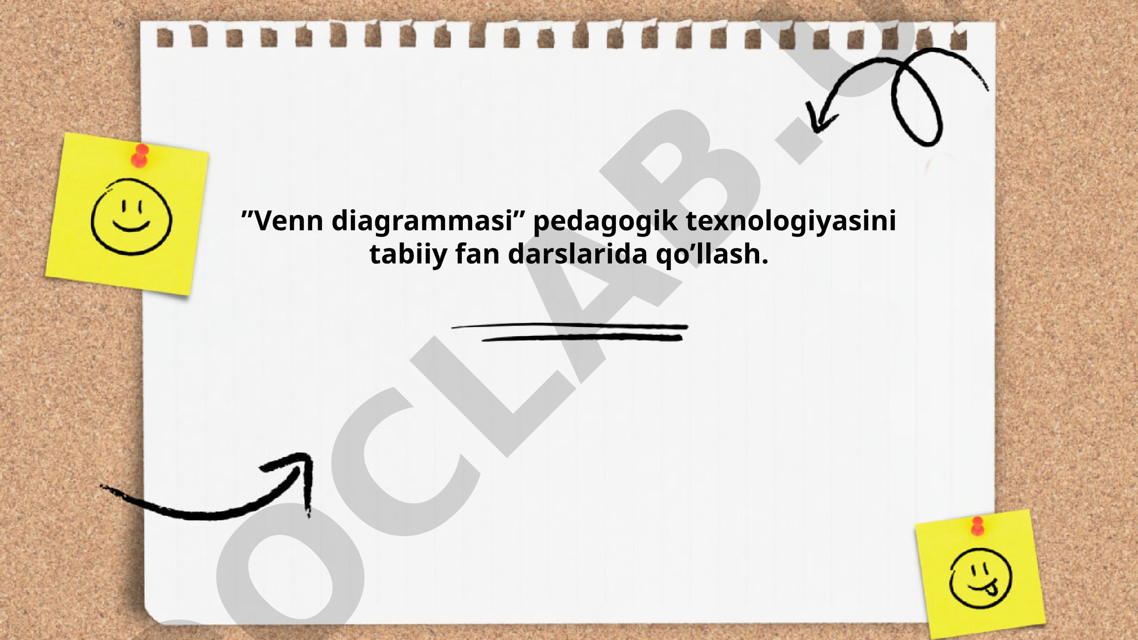 Venn diagrammasi pedagogik texnologiyasini tabiiy fan darslarida qo'llash