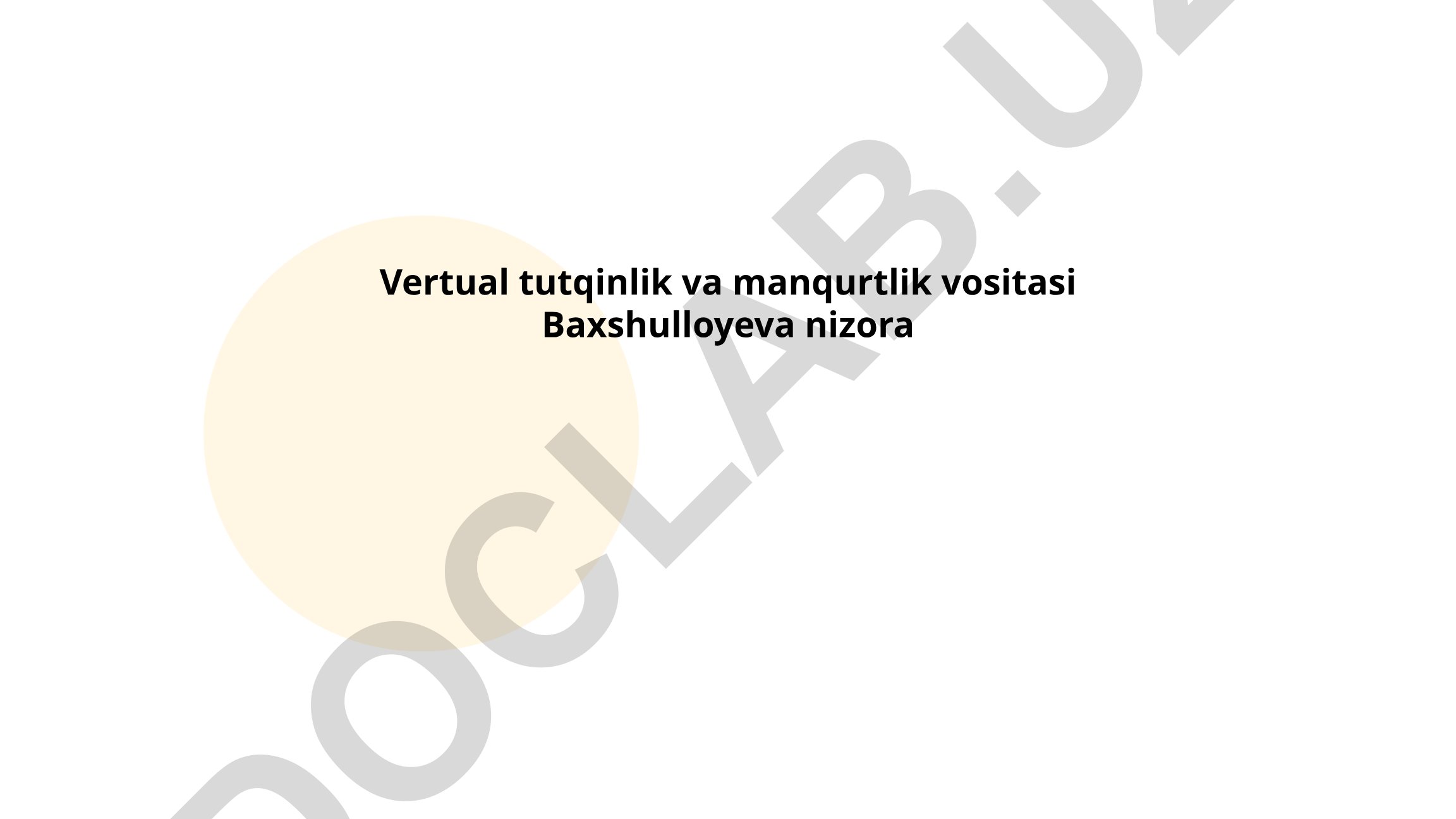 Virtual tutqinlik va manqurtlik vositasi