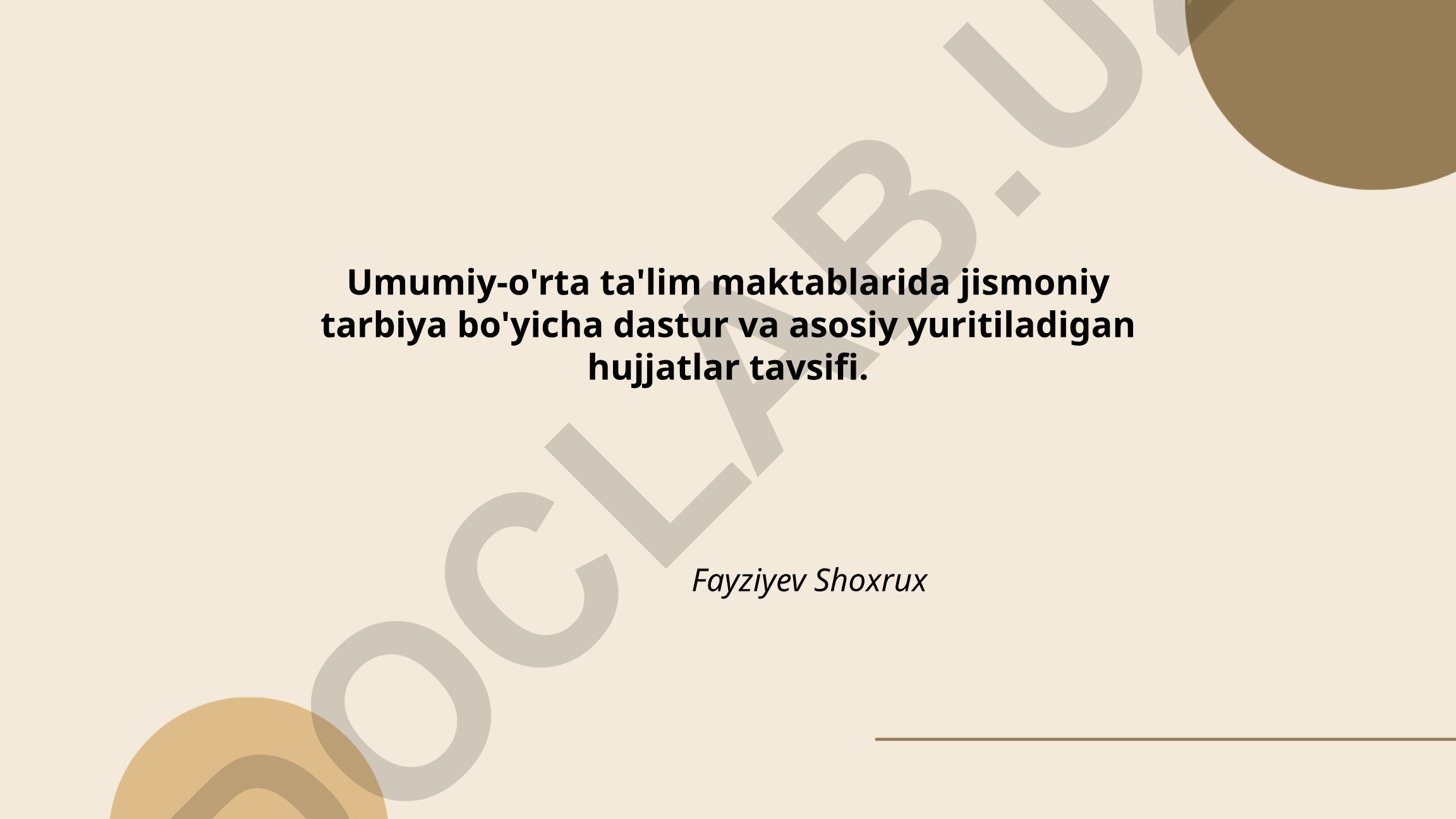 Umumiy-o'rta ta'lim maktablarida jismoniy tarbiya dasturi va hujjatlari