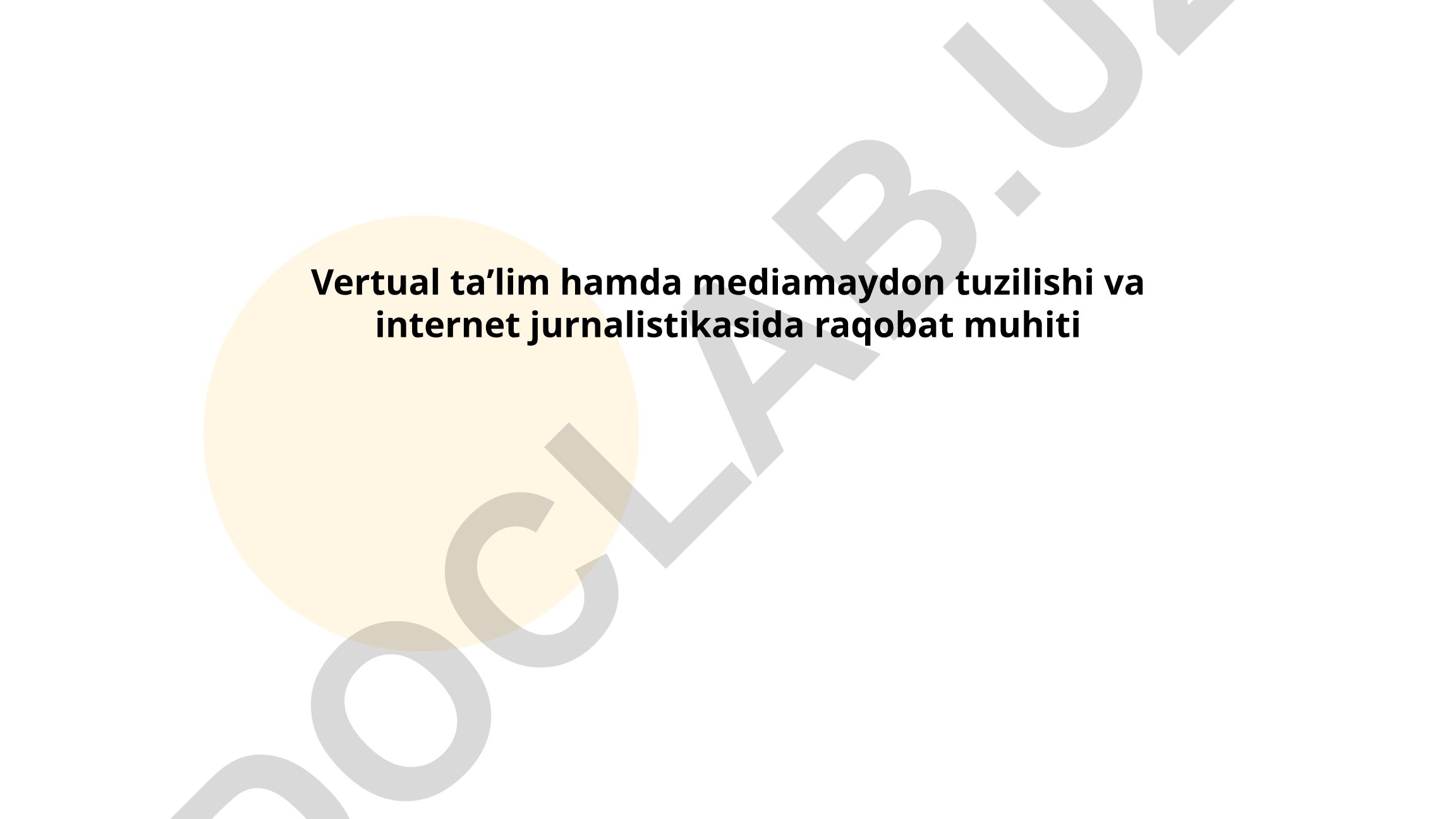 Virtual ta'lim va mediamaydon tuzilishida raqobat muhiti