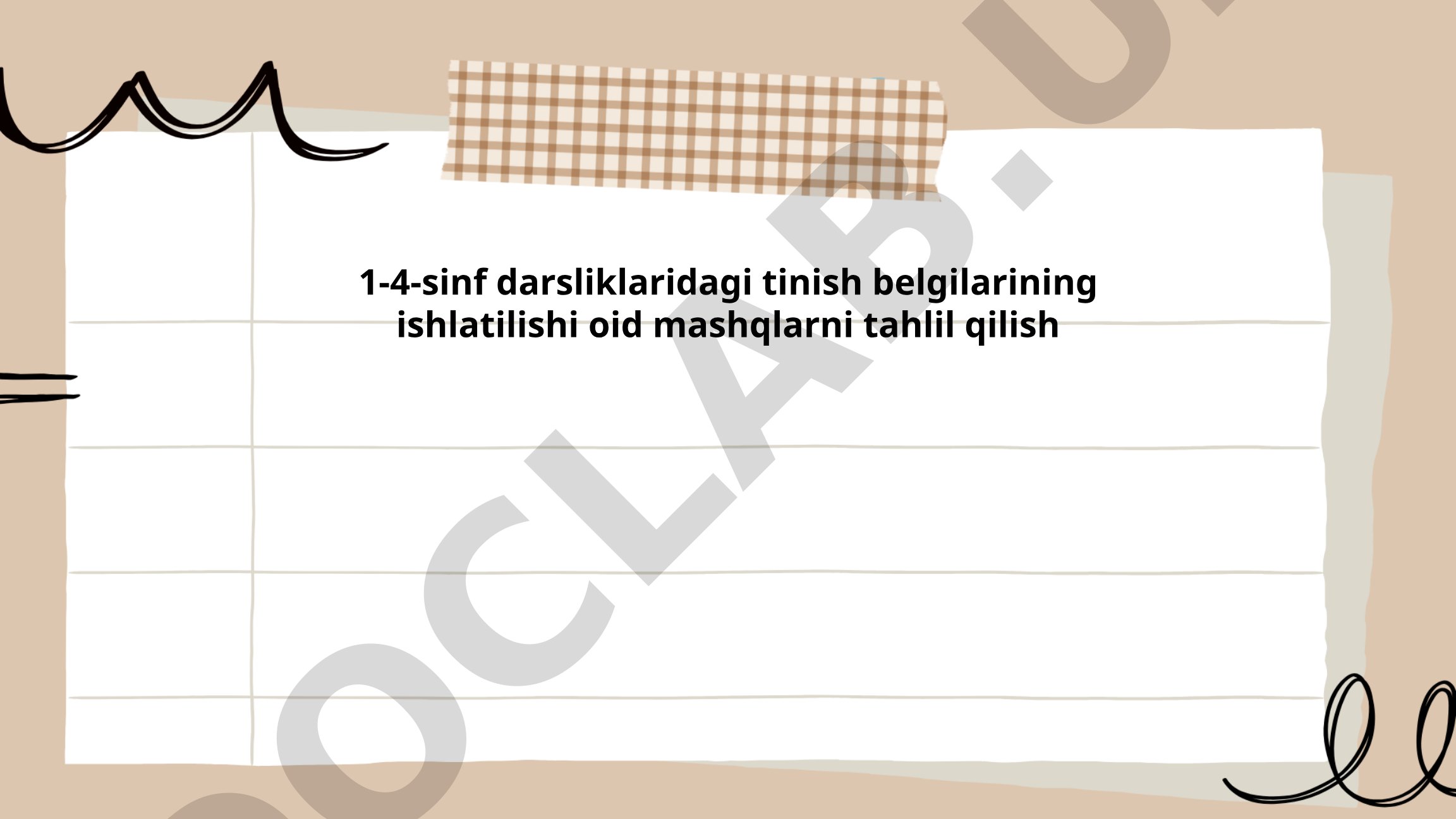 1-4-sinf darsliklaridagi tinish belgilarining ishlatilishi oid mashqlarni tahlil qilish
