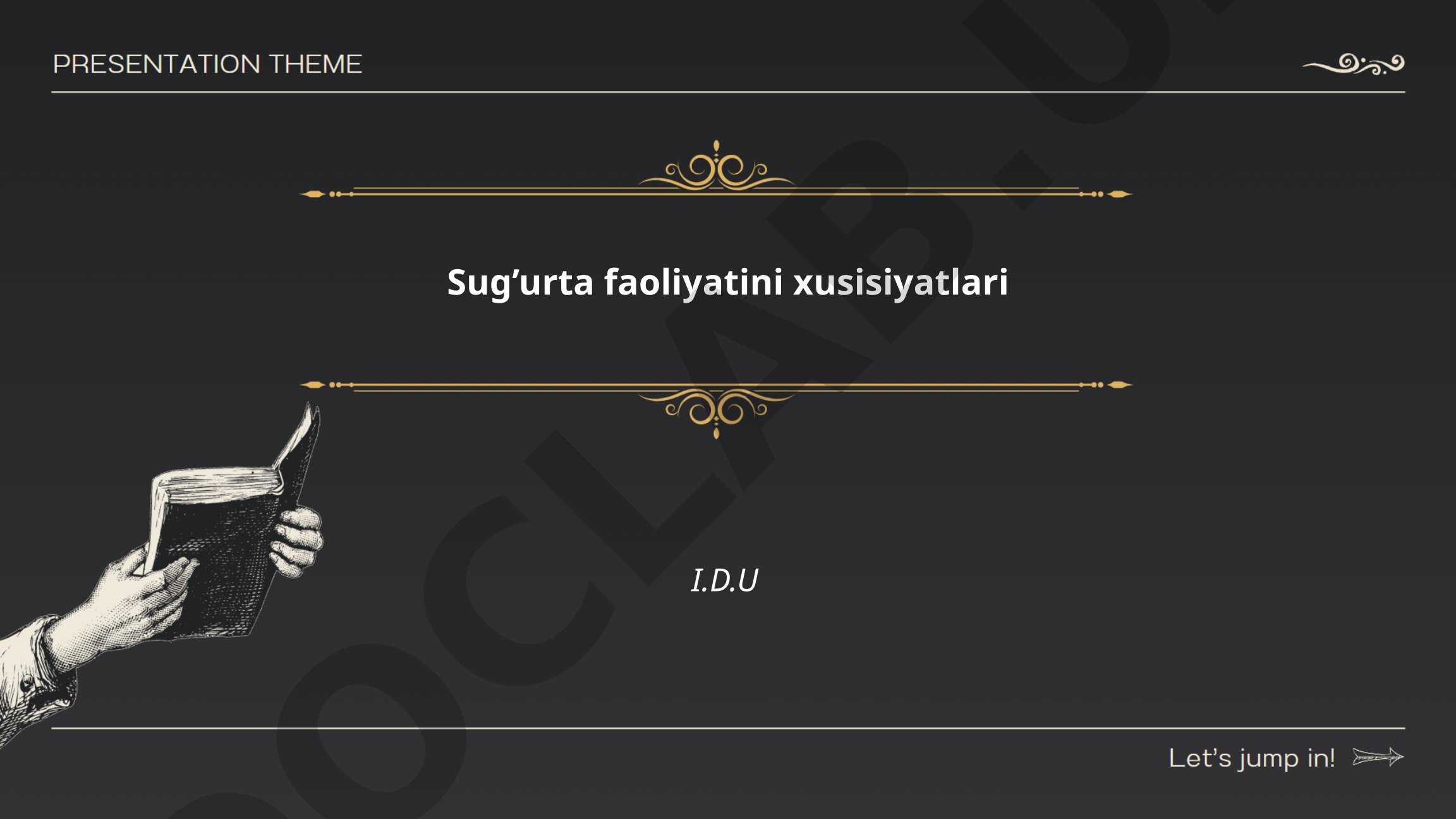 Sug'urta faoliyatining xususiyatlari