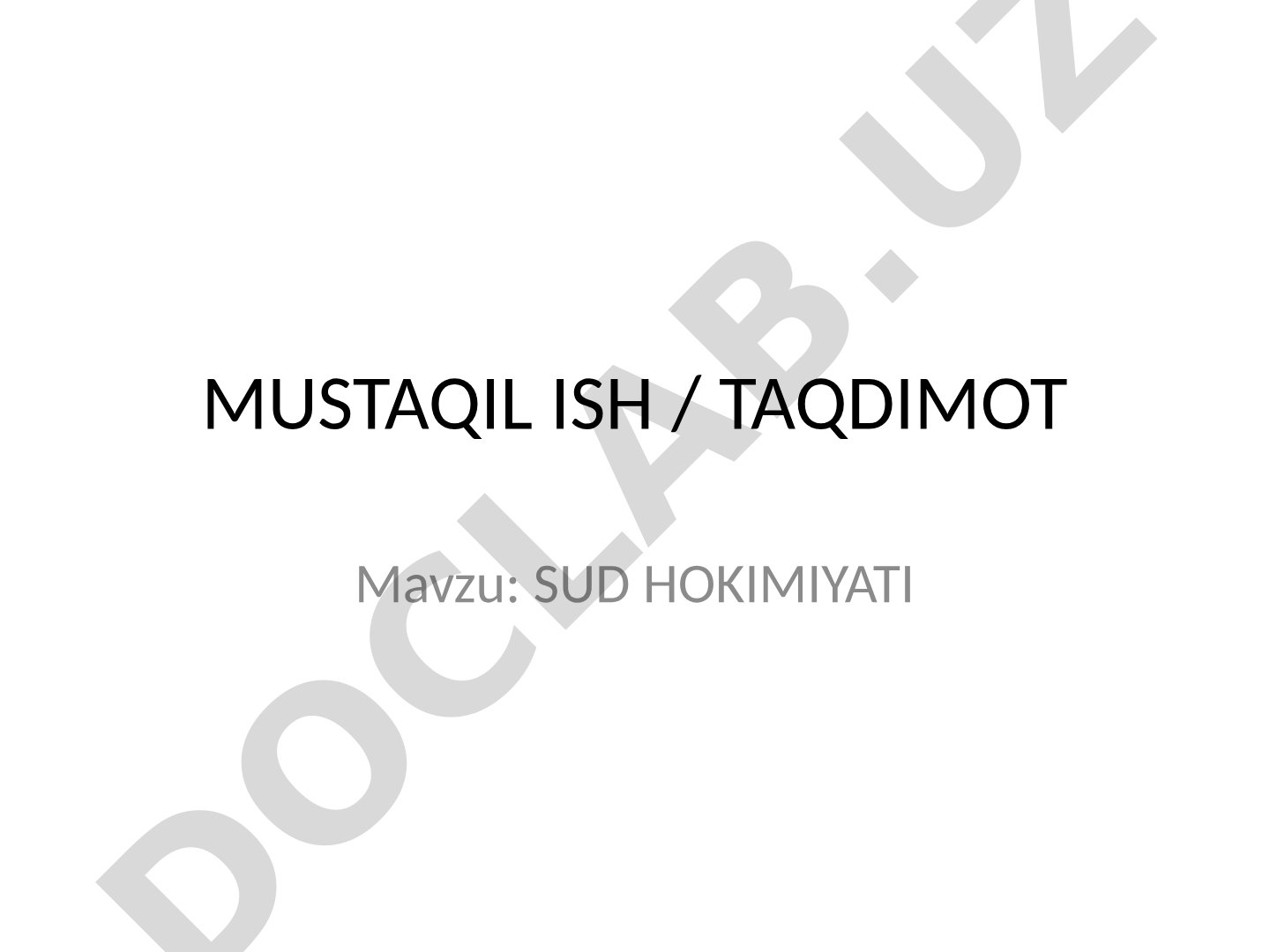 Sud hokimiyati